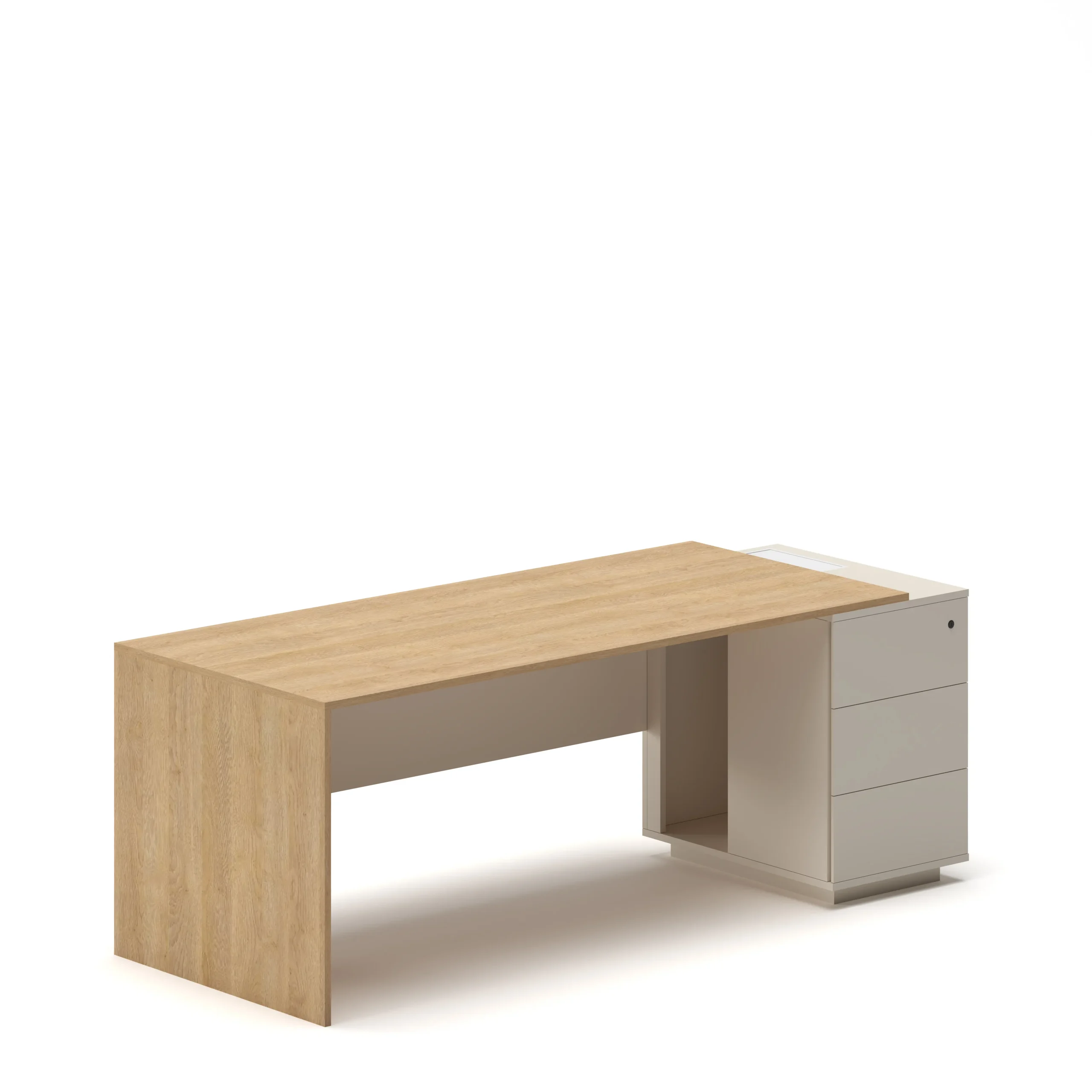 Executive Desk Oak Cream 1