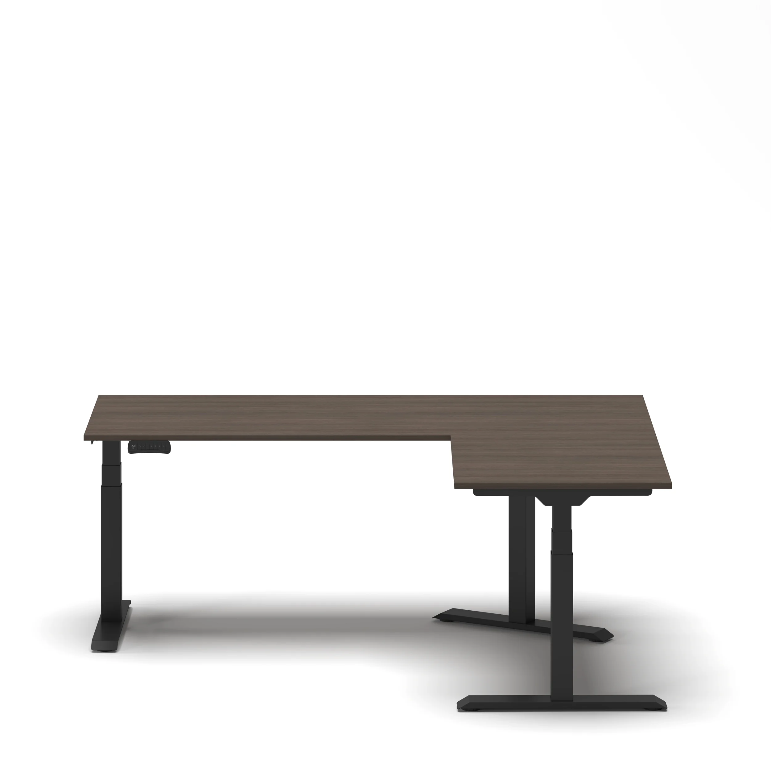 Navo Desk Felx 90 Walnut Top Black Frame 1