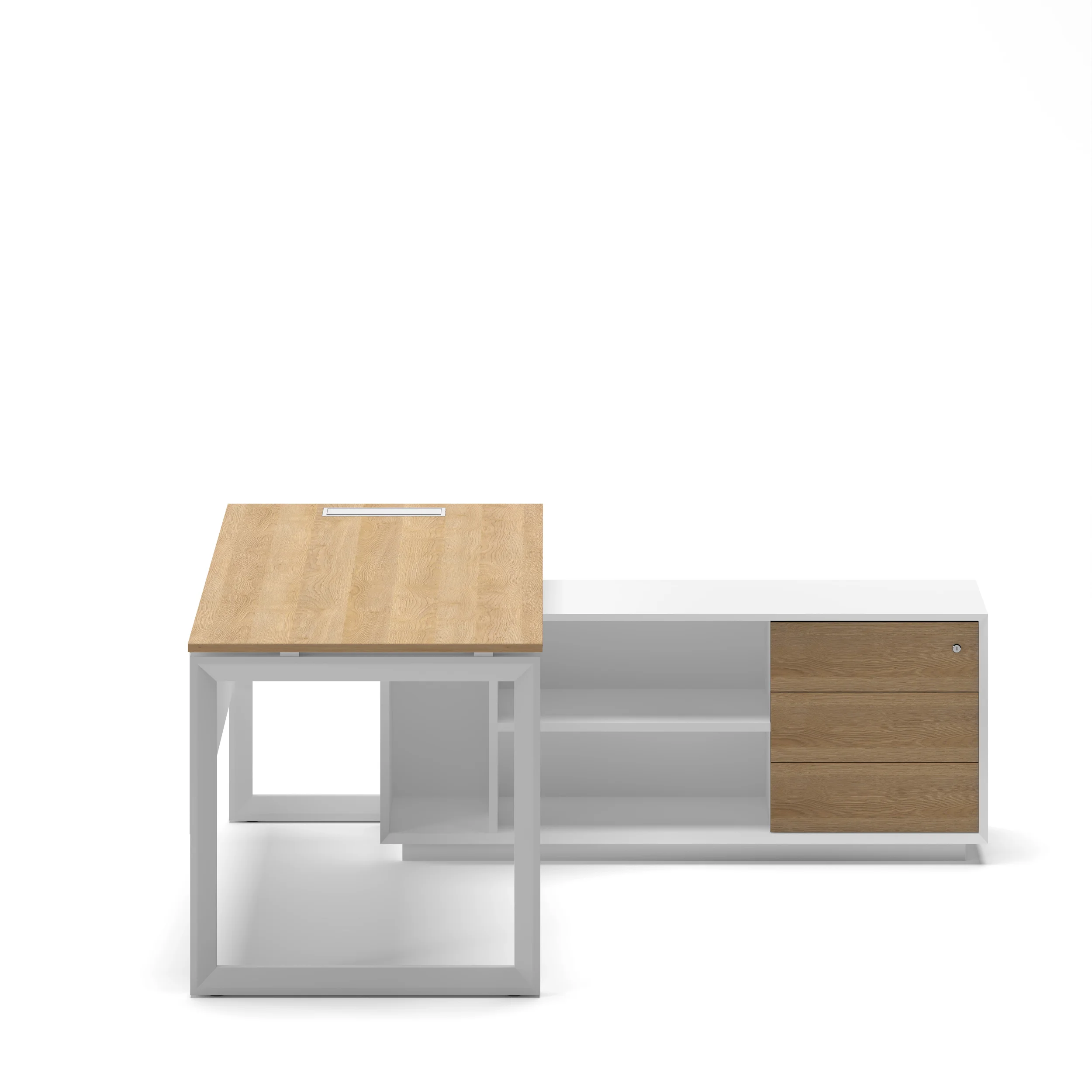 Workhub Executive Desk White Oak 180 Cm X 75 Cm Right