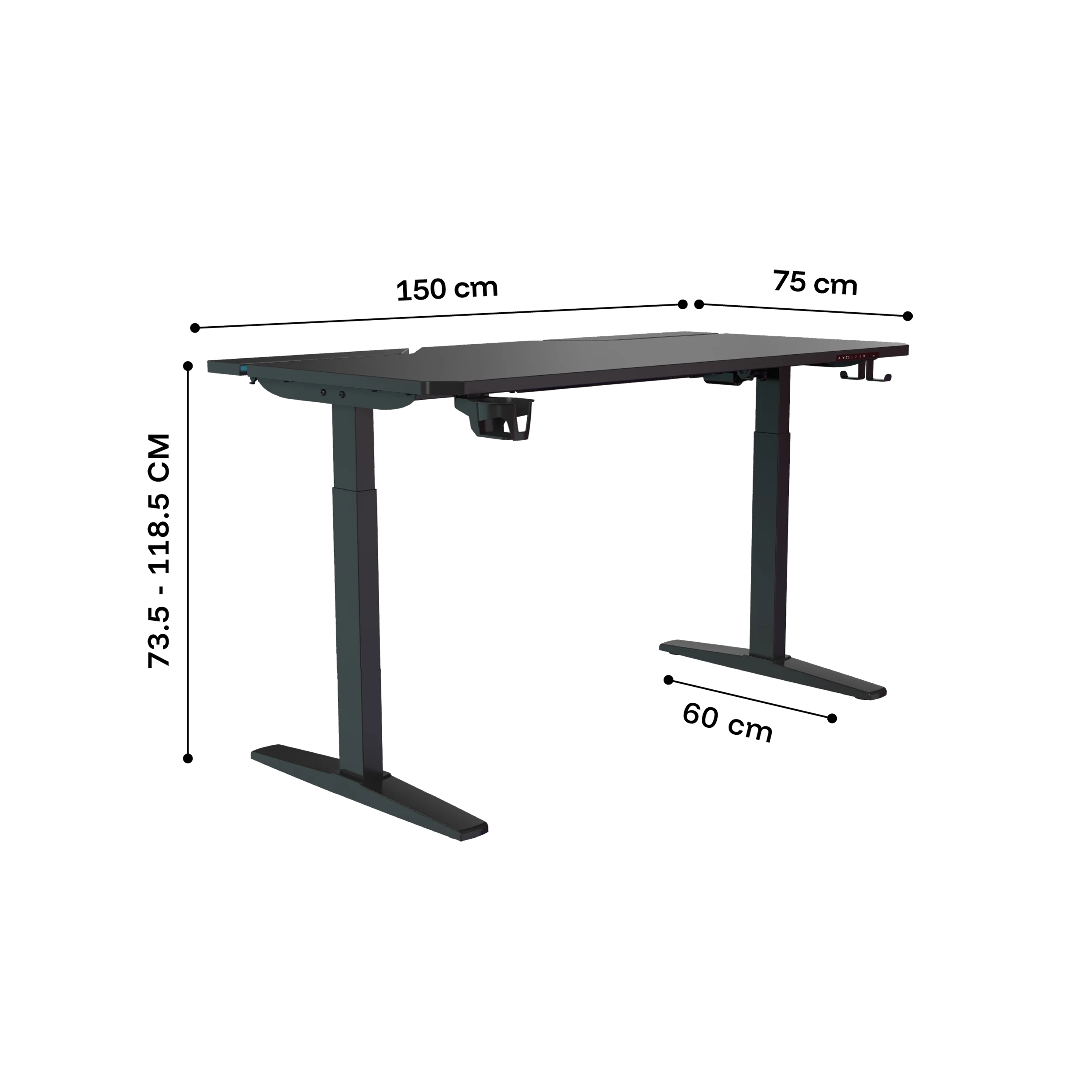 Standing desk dimensions