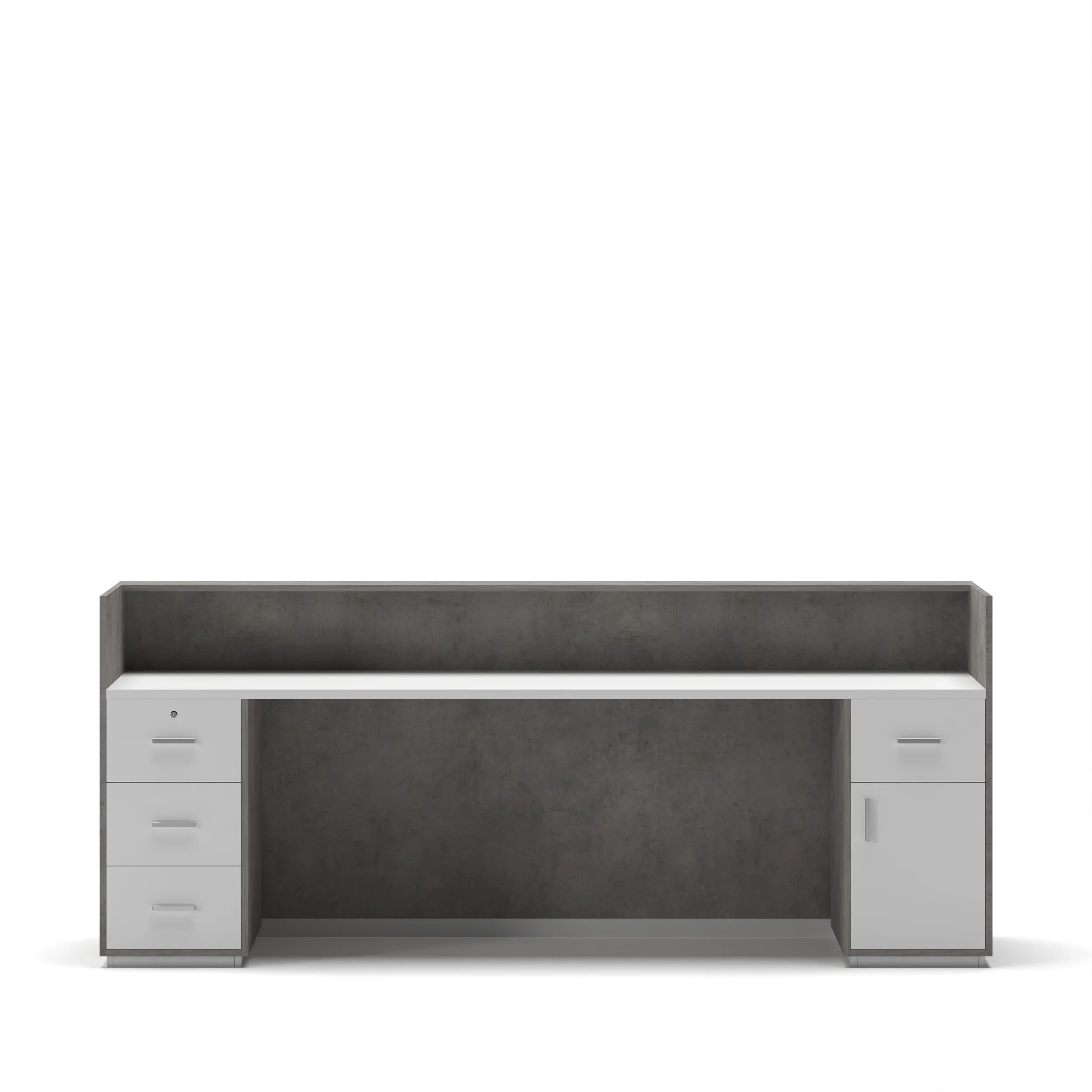 Reception Desk Concrete Series Grey Top Light Concrete White1
