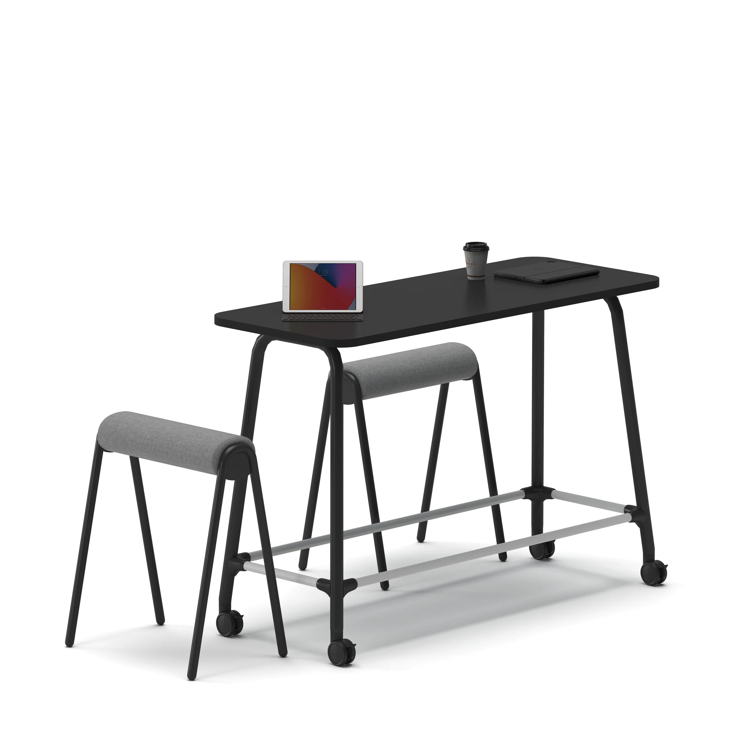 Arc Office Stool Black2